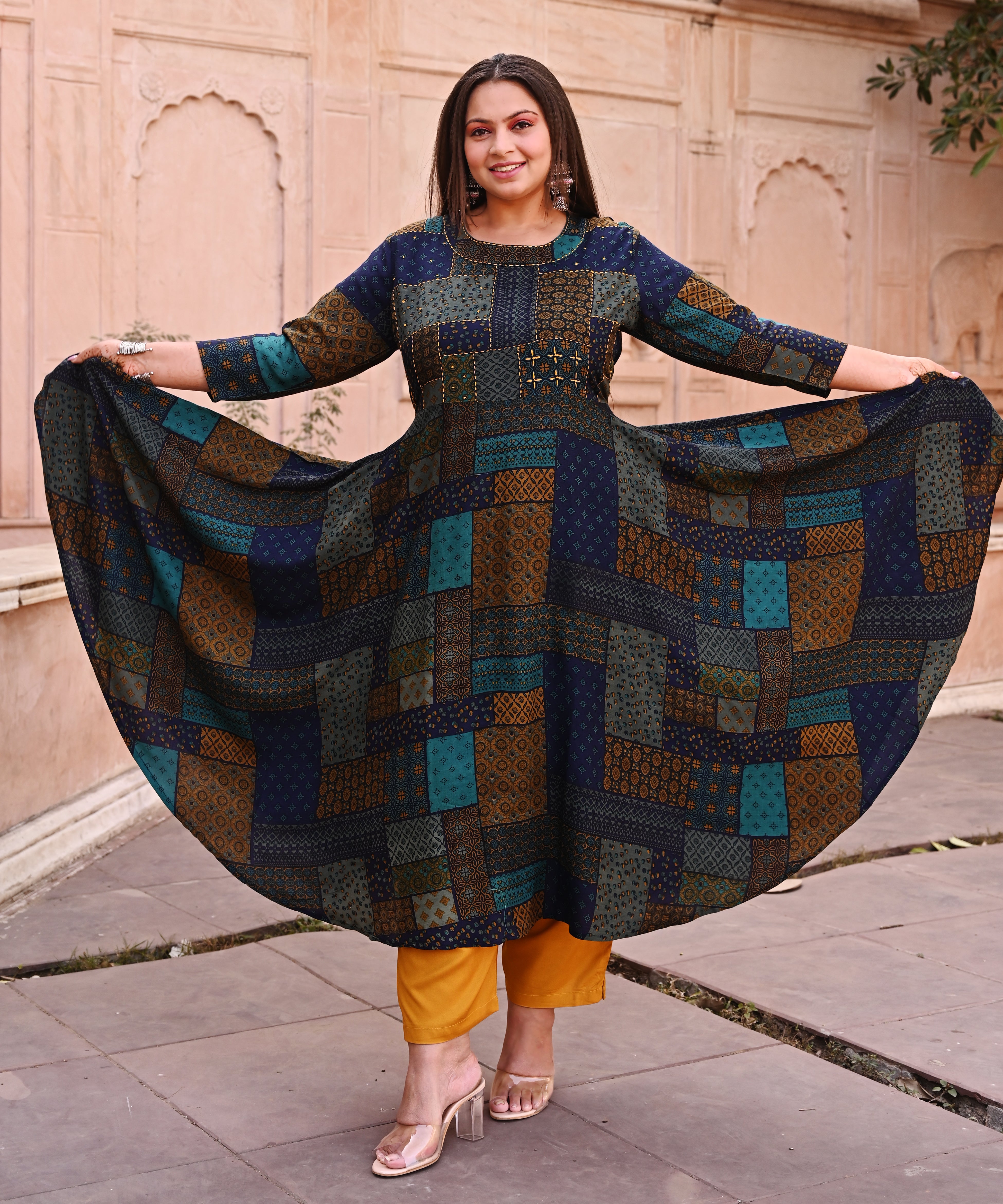 Stylish Fancy Rayon Printed Anarkali Kurtis For Women - Shivam Garment
